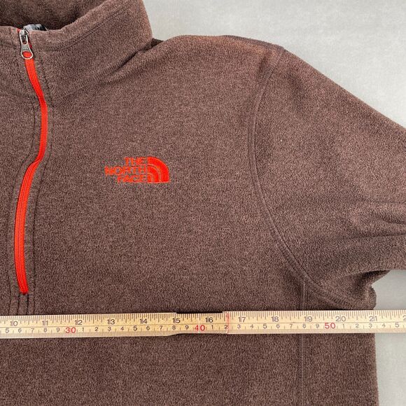 North‎ Face Pullover Mens M Brown Fleece Quarter Zip Gorp Outdoor Jacket Hiking - Picture 11 of 12